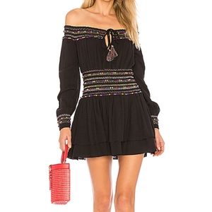 Majorelle Black PomPom Carly Marie Kalani Dress